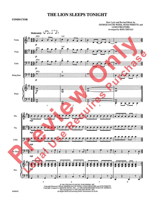 The Lion Sleeps Tonight 總譜 | 小雅音樂 Hsiaoya Music