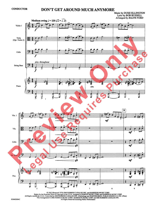 Don't Get Around Much Anymore 總譜 | 小雅音樂 Hsiaoya Music