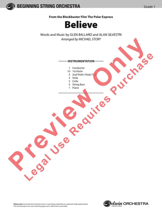 Believe (from The Polar Express) 總譜 | 小雅音樂 Hsiaoya Music