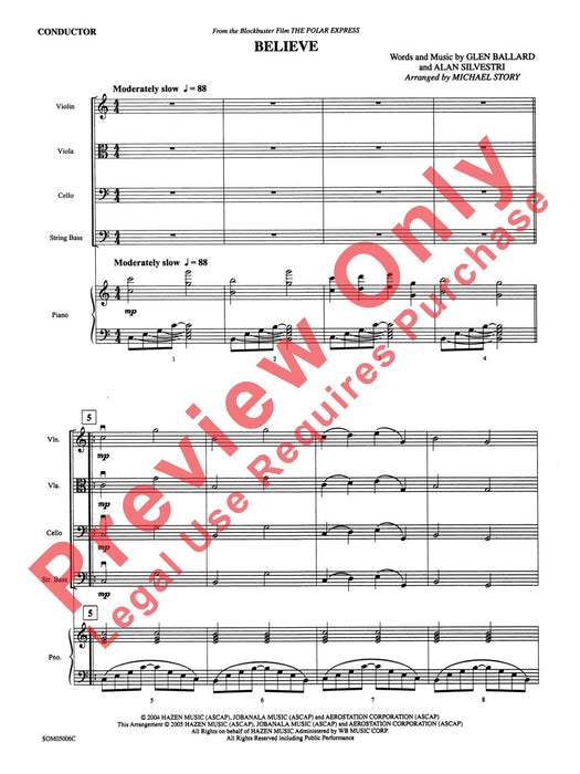 Believe (from The Polar Express) 總譜 | 小雅音樂 Hsiaoya Music