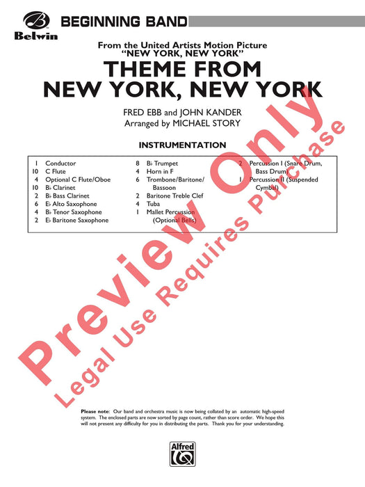 New York, New York, Theme from 主題 總譜 | 小雅音樂 Hsiaoya Music