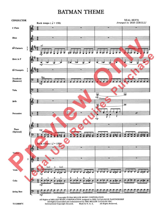 Batman Theme from the original TV series 主題 總譜 | 小雅音樂 Hsiaoya Music