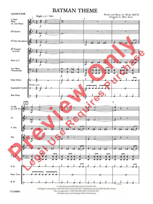 Batman Theme (from the Original TV Series) 主題 總譜 | 小雅音樂 Hsiaoya Music