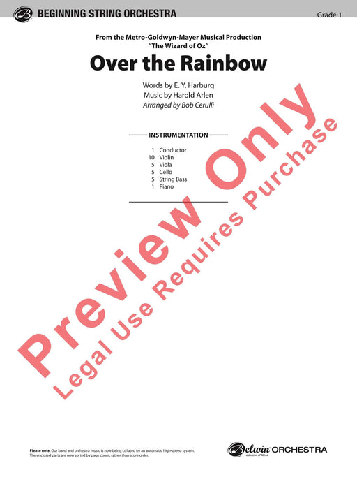 Over the Rainbow From the Metro-Goldwyn-Mayer Musical Production, The Wizard of Oz 總譜 | 小雅音樂 Hsiaoya Music