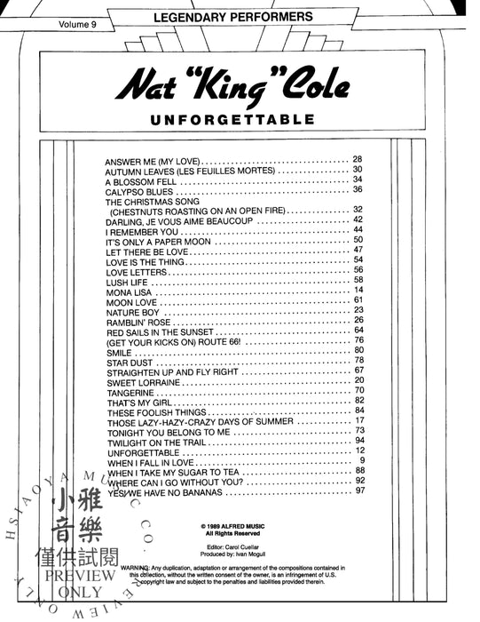 Nat "King" Cole: Unforgettable | 小雅音樂 Hsiaoya Music