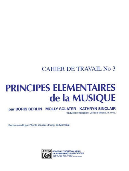 Principes Élémentaires de la Musique (Keyboard Theory Workbooks), Volume 3 鍵盤樂器 | 小雅音樂 Hsiaoya Music