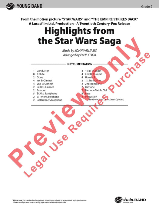 Star Wars® Highlights 總譜 | 小雅音樂 Hsiaoya Music