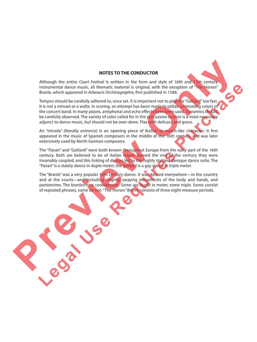 Court Festival 總譜 | 小雅音樂 Hsiaoya Music