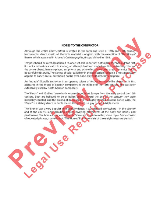 Court Festival (Suite for Concert Band) 組曲 室內管樂團 | 小雅音樂 Hsiaoya Music