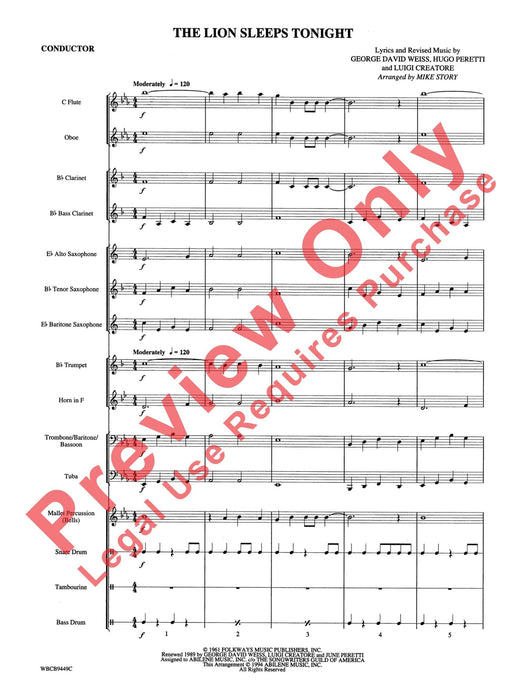 Lion Sleeps Tonight 總譜 | 小雅音樂 Hsiaoya Music