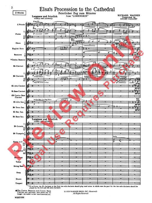 Elsa's Procession to the Cathedral 總譜 | 小雅音樂 Hsiaoya Music