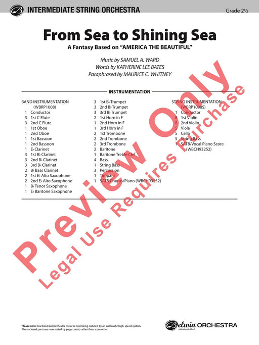 From Sea to Shining Sea A Fantasy Based on "America the Beautiful" 幻想曲 總譜 | 小雅音樂 Hsiaoya Music