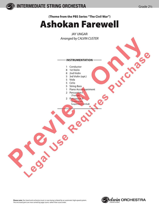 Ashokan Farewell 總譜 | 小雅音樂 Hsiaoya Music