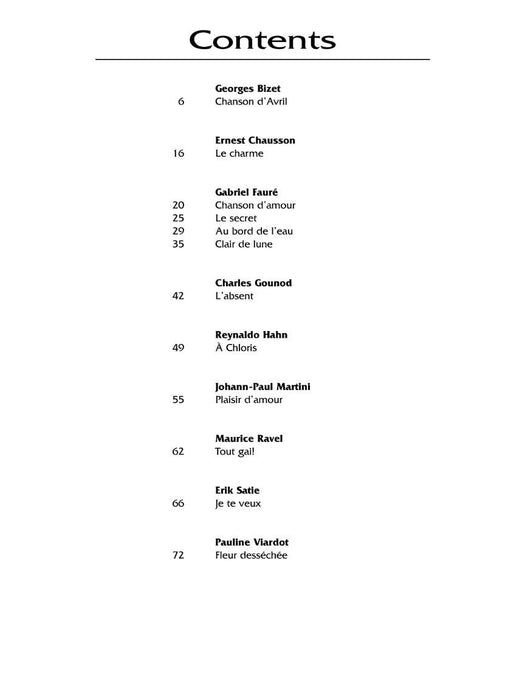 Favorite French Art Songs - Volume 2 The Vocal Library Low Voice 低音 | 小雅音樂 Hsiaoya Music