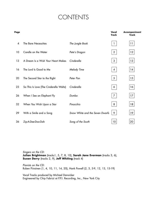 Disney Classic Songs Low Voice 低音 | 小雅音樂 Hsiaoya Music