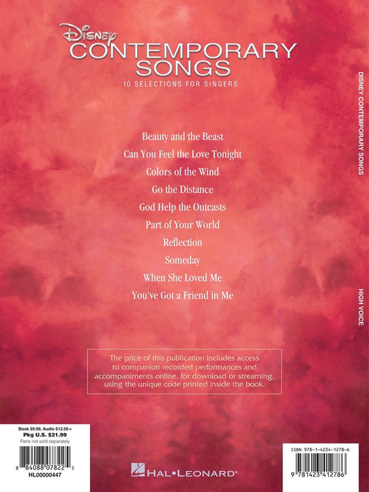 Disney Contemporary Songs High Voice With Recorded Performances and Piano Accompaniments 高音 鋼琴 伴奏 | 小雅音樂 Hsiaoya Music
