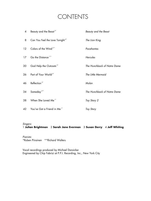 Disney Contemporary Songs Low Voice 低音 | 小雅音樂 Hsiaoya Music