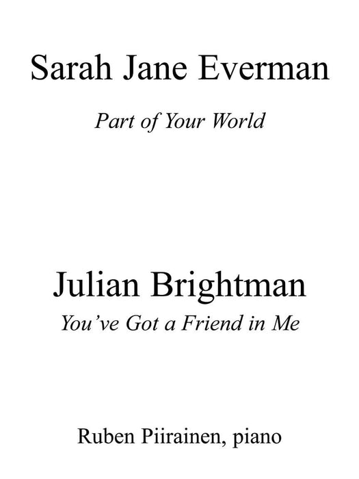 Disney Contemporary Songs Low Voice 低音 | 小雅音樂 Hsiaoya Music