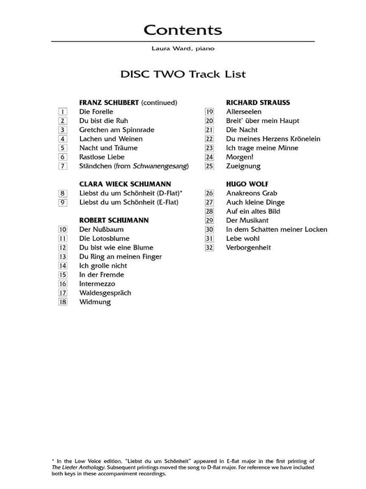 The Lieder Anthology - Accompaniment CDs The Vocal Library Low Voice 伴奏 低音 | 小雅音樂 Hsiaoya Music