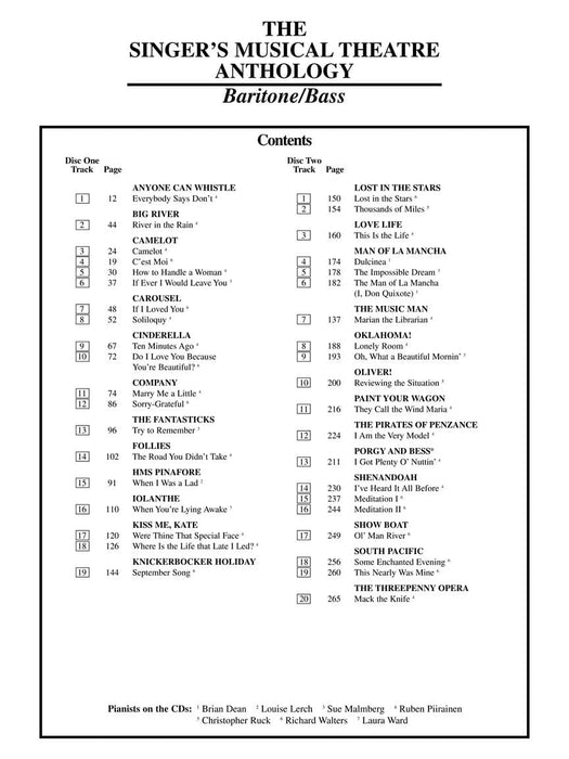 Singer's Musical Theatre Anthology - Volume 1 Baritone/Bass Book/Online Audio | 小雅音樂 Hsiaoya Music