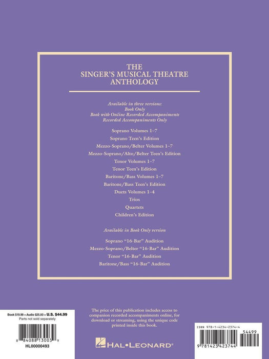 The Singer's Musical Theatre Anthology - Volume 3 Soprano Book/Online Audio | 小雅音樂 Hsiaoya Music