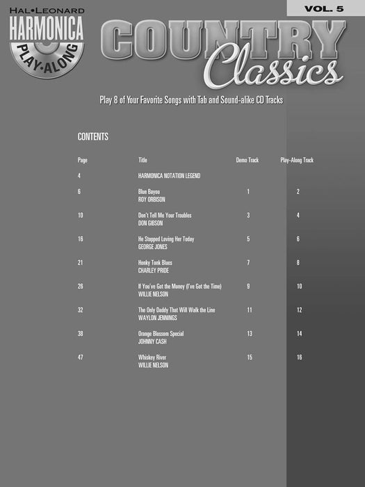 Country Classics Harmonica Play-Along Volume 5 | 小雅音樂 Hsiaoya Music