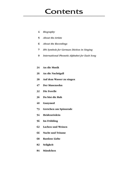 Franz Schubert - 15 Selected Songs (Low Voice) The Vocal Library - Low Voice 舒伯特 低音 | 小雅音樂 Hsiaoya Music