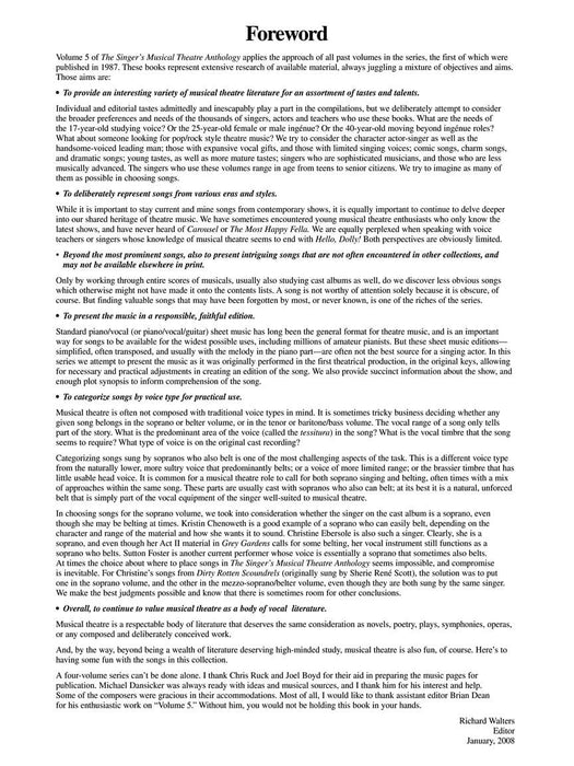 The Singer's Musical Theatre Anthology - Volume 5 Mezzo-Soprano/Belter Book Only 次女高音 | 小雅音樂 Hsiaoya Music