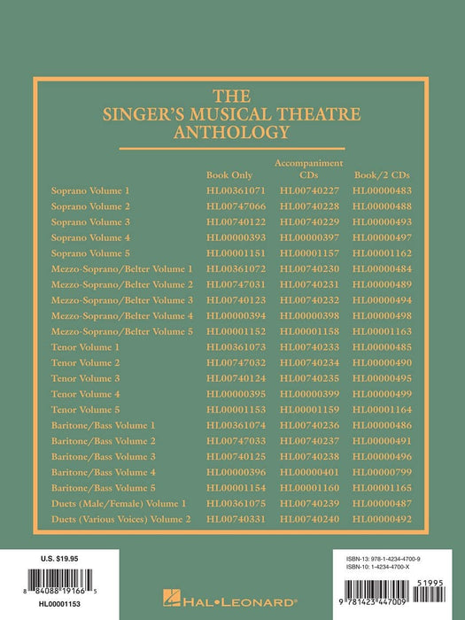 Singer's Musical Theatre Anthology - Volume 5 Tenor Book | 小雅音樂 Hsiaoya Music
