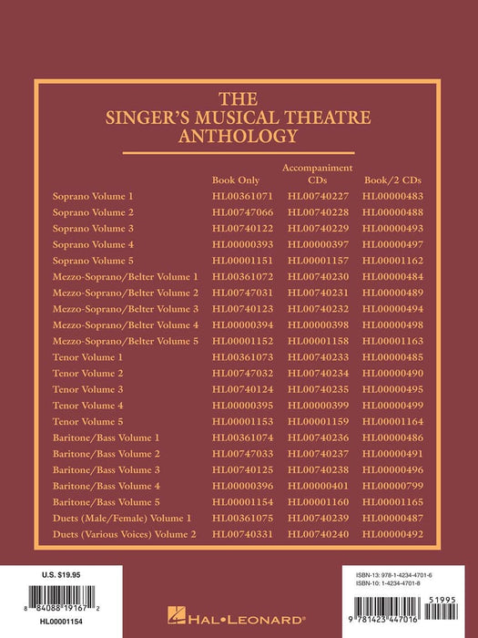 Singer's Musical Theatre Anthology - Volume 5 Baritone/Bass Book | 小雅音樂 Hsiaoya Music