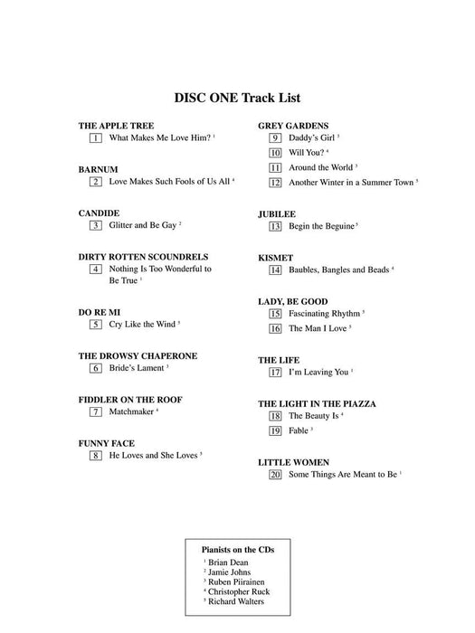 The Singer's Musical Theatre Anthology - Volume 5 Soprano Accompaniment CDs 伴奏 | 小雅音樂 Hsiaoya Music