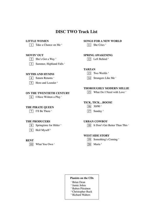 Singer's Musical Theatre Anthology - Volume 5 Tenor Accompaniment CDs 伴奏 | 小雅音樂 Hsiaoya Music