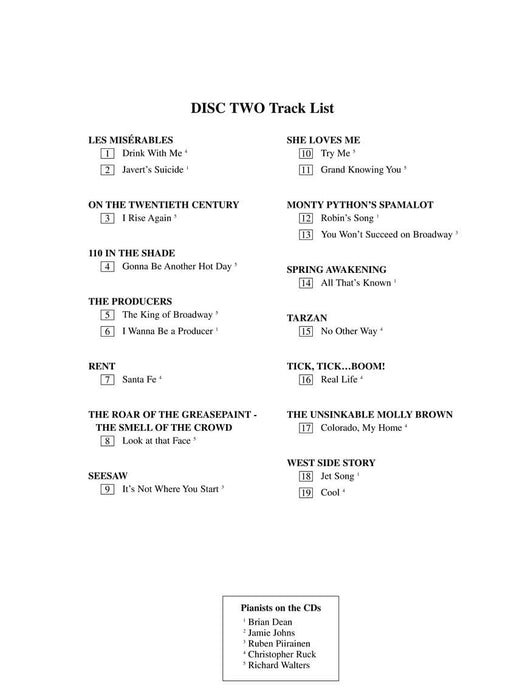 Singer's Musical Theatre Anthology - Volume 5 Baritone/Bass Accompaniment CDs 伴奏 | 小雅音樂 Hsiaoya Music