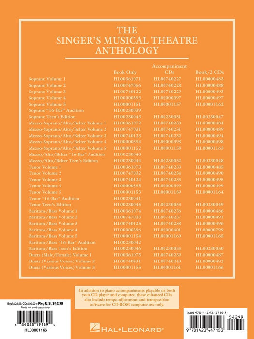 Singer's Musical Theatre Anthology Duets Volume 3 Book/CDs 二重奏 | 小雅音樂 Hsiaoya Music
