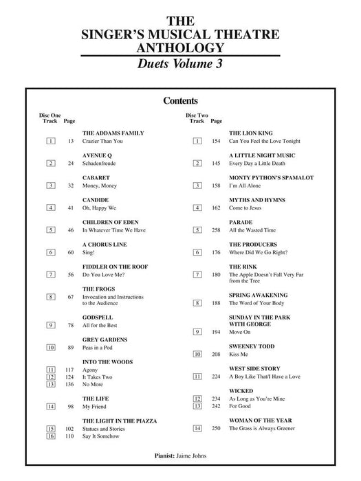 Singer's Musical Theatre Anthology Duets Volume 3 Book/CDs 二重奏 | 小雅音樂 Hsiaoya Music