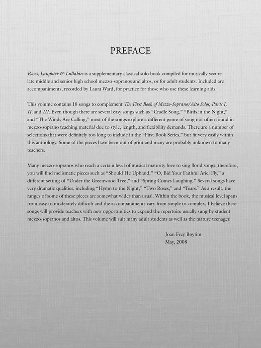 Roses, Laughter and Lullabies for Mezzo-Soprano (Alto) and Piano 次女高音 鋼琴 | 小雅音樂 Hsiaoya Music