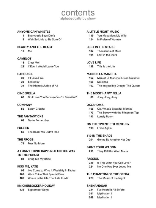 Musical Theatre for Classical Singers Baritone/Bass, 47 Songs 古典 | 小雅音樂 Hsiaoya Music