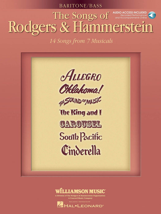 The Songs of Rodgers & Hammerstein Baritone/Bass with online audio of performances and accompaniment 伴奏 | 小雅音樂 Hsiaoya Music