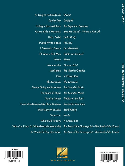 Hits from Musicals - 3rd Edition E-Z Play Today Volume 7 | 小雅音樂 Hsiaoya Music