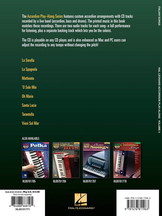 Italian Songs Accordion Play-Along Volume 5 | 小雅音樂 Hsiaoya Music