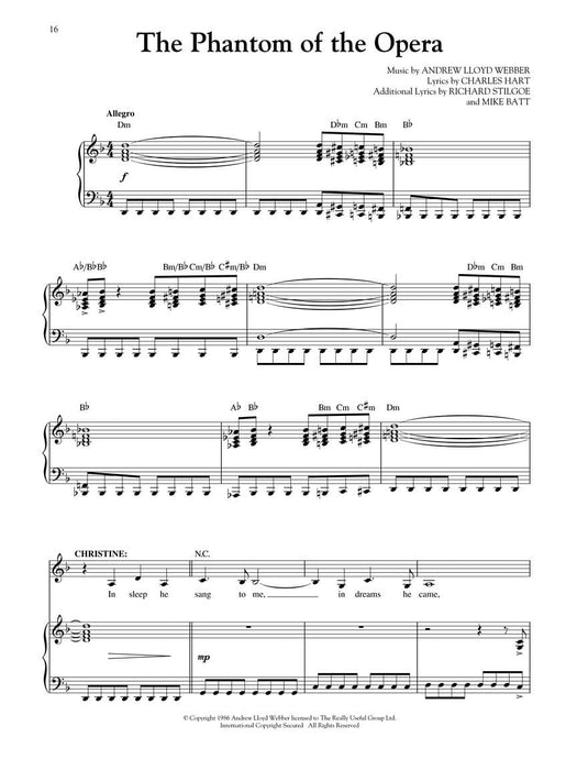 The Phantom of the Opera Broadway Singer's Edition 歌劇百老匯 | 小雅音樂 Hsiaoya Music