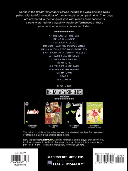 Les Misérables Broadway Singer's Edition 百老匯 | 小雅音樂 Hsiaoya Music