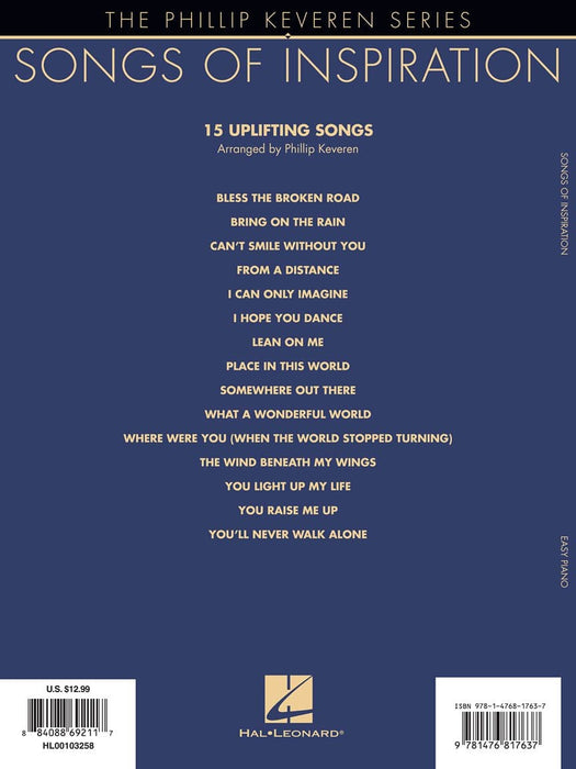 Songs of Inspiration arr. Phillip Keveren The Phillip Keveren Series Easy Piano 鋼琴 | 小雅音樂 Hsiaoya Music