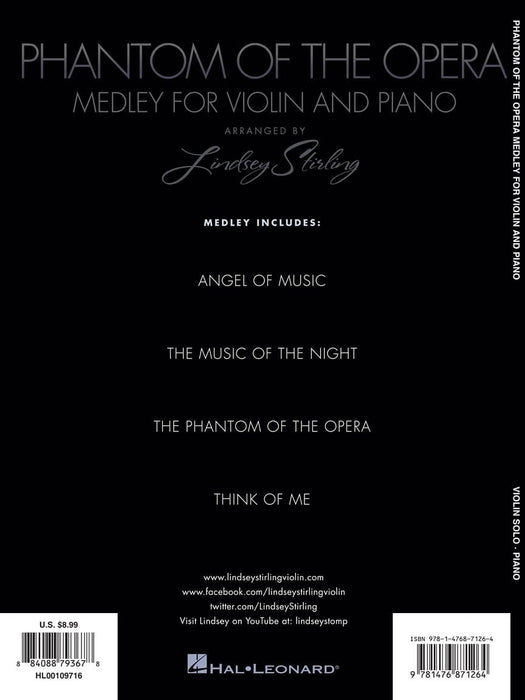 The Phantom of the Opera - Medley for Violin and Piano Violin Book with Piano Accompaniment 歌劇 組合曲 小提琴 鋼琴 小提琴 鋼琴 伴奏 | 小雅音樂 Hsiaoya Music