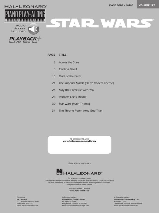 Star Wars Piano Play-Along Volume 127 鋼琴 | 小雅音樂 Hsiaoya Music