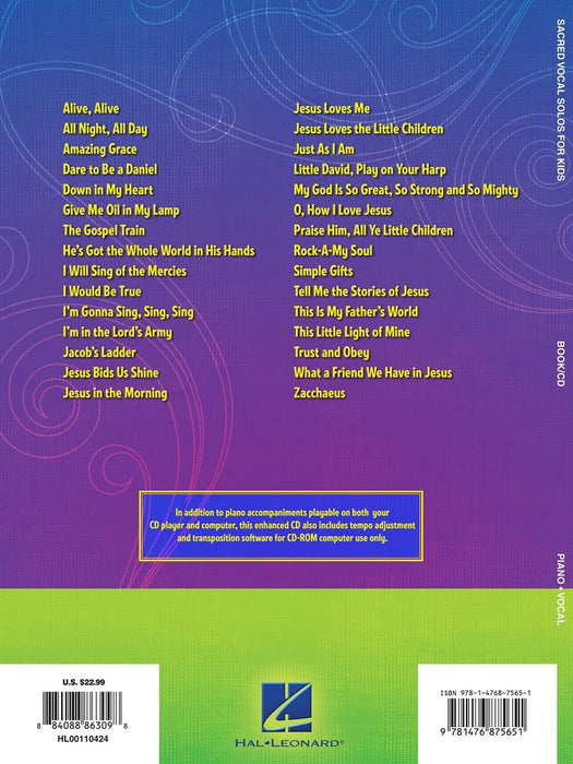 Sacred Vocal Solos for Kids With online audio of piano accompaniments 獨奏 鋼琴 伴奏 | 小雅音樂 Hsiaoya Music