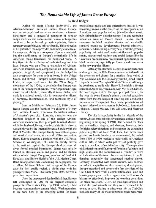 The Music of James Reese Europe Complete Published Works Solo Piano & Voice and Piano 獨奏 鋼琴 | 小雅音樂 Hsiaoya Music