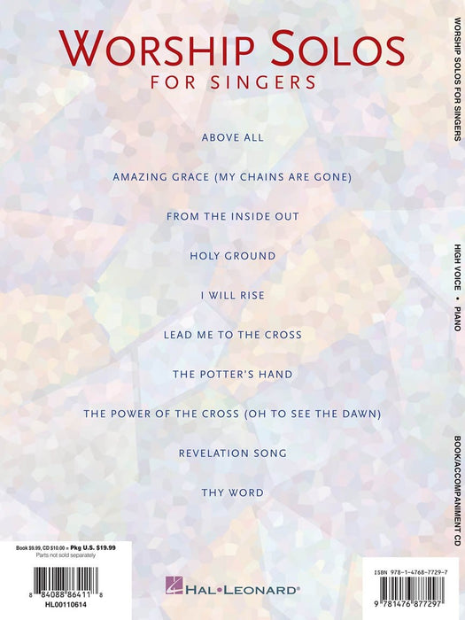 Worship Solos for Singers High Voice Edition with CD of Piano Accompaniments 獨奏 高音 鋼琴 伴奏 | 小雅音樂 Hsiaoya Music