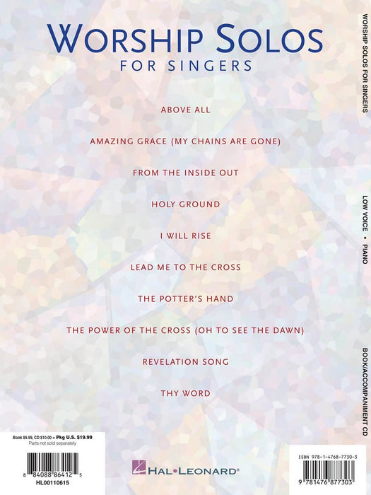 Worship Solos for Singers Low Voice Edition with CD of Piano Accompaniments 獨奏 低音 鋼琴 伴奏 | 小雅音樂 Hsiaoya Music
