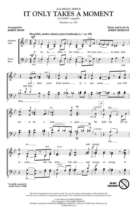 It Only Takes a Moment from Hello Dolly 洋娃娃 | 小雅音樂 Hsiaoya Music